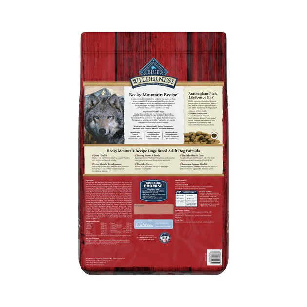 Blue Buffalo Wilderness Rocky Mountain Recipe with Red Meat Large Breed Grain-Free Dry Dog Food 4 Blue Buffalo Wilderness Rocky Mountain Recipe with Red Meat Large Breed Grain-Free Dry Dog Food - Image 2