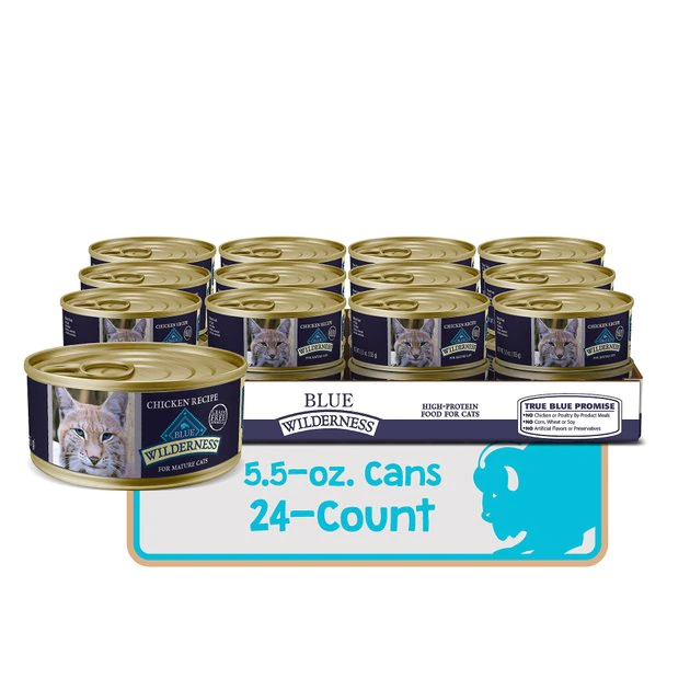 Blue Buffalo Wilderness Mature Chicken Recipe Grain-Free Canned Cat Food 4 Blue Buffalo Wilderness Mature Chicken Recipe Grain-Free Canned Cat Food - Image 2