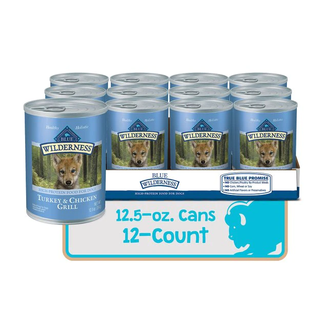 Blue Buffalo Wilderness Turkey & Chicken Grill Grain-Free Puppy Canned Dog Food 4 Blue Buffalo Wilderness Turkey & Chicken Grill Grain-Free Puppy Canned Dog Food - Image 2