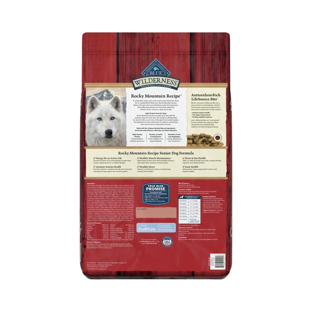 Blue Buffalo Wilderness Rocky Mountain Recipe with Red Meat Senior Grain-Free Dry Dog Food 4 Blue Buffalo Wilderness Rocky Mountain Recipe with Red Meat Senior Grain-Free Dry Dog Food - Image 2