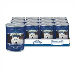 Blue Buffalo Wilderness Turkey & Chicken Grill Grain-Free Senior Canned Dog Food