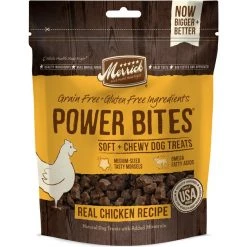 Merrick Power Bites Real Chicken Recipe Grain-Free Soft & Chewy Dog Treats