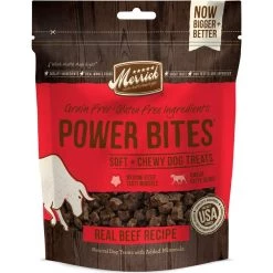 Merrick Power Bites Real Texas Beef Recipe Grain-Free Soft & Chewy Dog Treats