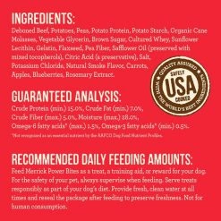 Merrick Power Bites Real Texas Beef Recipe Grain-Free Soft & Chewy Dog Treats -Merrick || Blue Wilderness Sales 2022 77100 PT4. SY630 V1644909137