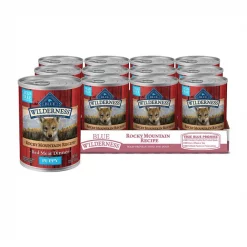 Blue Buffalo Wilderness Rocky Mountain Recipe Red Meat Dinner Puppy Grain-Free Canned Dog Food