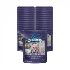Blue Buffalo Wilderness Tasty Toppers Wild Cuts Tasty Chicken Morsels in Savory Gravy Grain-Free Cat Food Topper