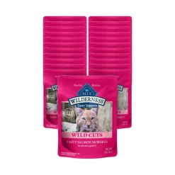Blue Buffalo Wilderness Tasty Toppers Wild Cuts Tasty Salmon Morsels in Savory Gravy Grain-Free Cat Food Topper