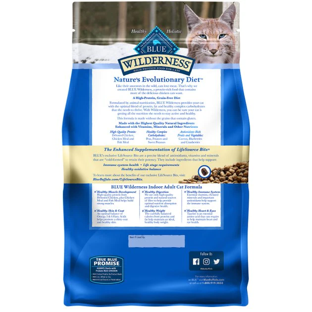 Blue Buffalo Wilderness Indoor Chicken Recipe Grain-Free Dry Cat Food 4 Blue Buffalo Wilderness Indoor Chicken Recipe Grain-Free Dry Cat Food - Image 2