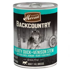 Merrick Backcountry Grain-Free Hearty Duck & Venison Stew Canned Dog Food