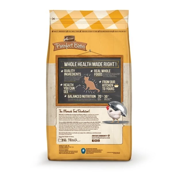 Merrick Purrfect Bistro Grain-Free Real Chicken + Sweet Potato Recipe Adult Dry Cat Food 4 Merrick Purrfect Bistro Grain-Free Real Chicken + Sweet Potato Recipe Adult Dry Cat Food - Image 2
