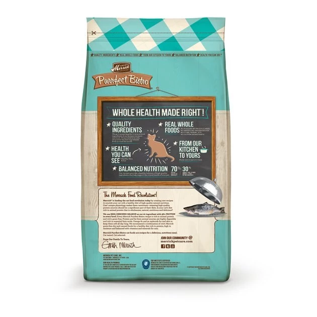 Merrick Purrfect Bistro Grain-Free Real Salmon + Sweet Potato Recipe Adult Dry Cat Food 4 Merrick Purrfect Bistro Grain-Free Real Salmon + Sweet Potato Recipe Adult Dry Cat Food - Image 2