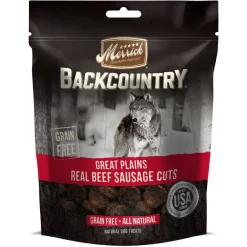 Merrick Backcountry Great Plains Real Beef Sausage Cuts Grain-Free Dog Treats