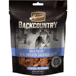 Merrick Backcountry Wild Fields Real Chicken Sausage Cuts Grain-Free Dog Treats