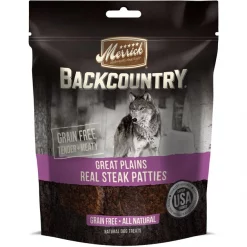 Merrick Backcountry Great Plains Real Steak Patties Grain-Free Dog Treats