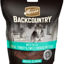 Merrick Backcountry Wild Fields Real Turkey & Sweet Potato Patties Grain-Free Dog Treats