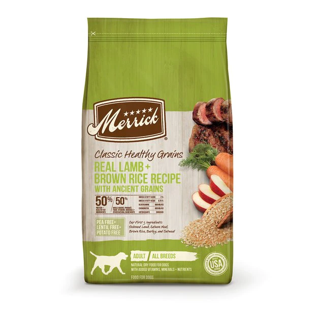 Merrick Classic Healthy Grains Lamb + Brown Rice Recipe with Ancient Grains Adult Dry Dog Food 3 Merrick Classic Healthy Grains Lamb + Brown Rice Recipe with Ancient Grains Adult Dry Dog Food