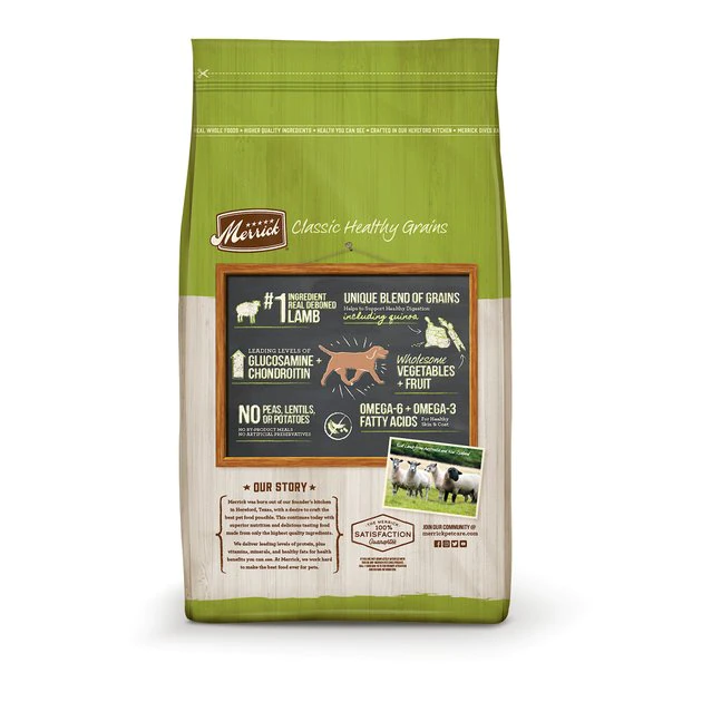 Merrick Classic Healthy Grains Lamb + Brown Rice Recipe with Ancient Grains Adult Dry Dog Food 5 Merrick Classic Healthy Grains Lamb + Brown Rice Recipe with Ancient Grains Adult Dry Dog Food - Image 3