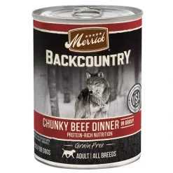 Merrick Backcountry Grain-Free Chunky Beef Dinner in Gravy Canned Dog Food