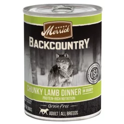 Merrick Backcountry Grain-Free Chunky Lamb Dinner in Gravy Canned Dog Food