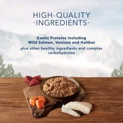 Blue Buffalo Wilderness Denali Dinner with Wild Salmon, Venison & Halibut Grain-Free Canned Dog Food -Merrick || Blue Wilderness Sales 2022 95954 PT3. SY630 V1604366803