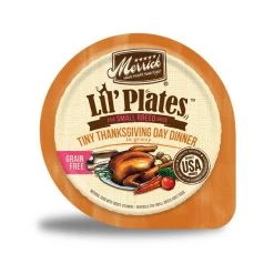 Merrick Lil' Plates Grain-Free Tiny Thanksgiving Day Dinner in Gravy Dog Food Trays